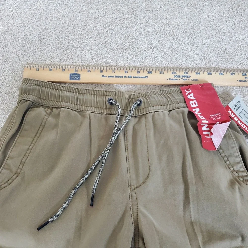 Unionbay CargoJogger Pants Men's Small Khaki Tan Pull-On